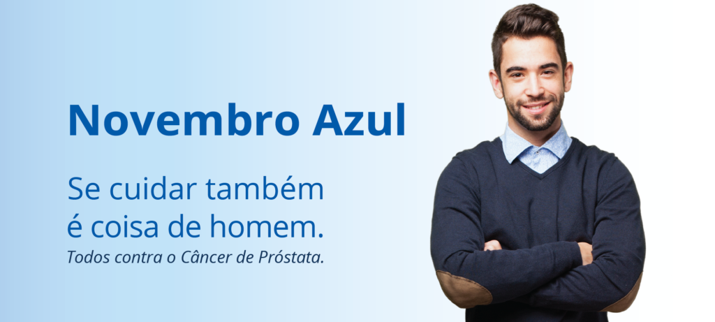 Homem de Camisa Azul Para Conscientização de Novembro Azul PNG